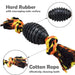 Durable Teeth Cleaning Rope Toy Ball Dog Chew Toys For