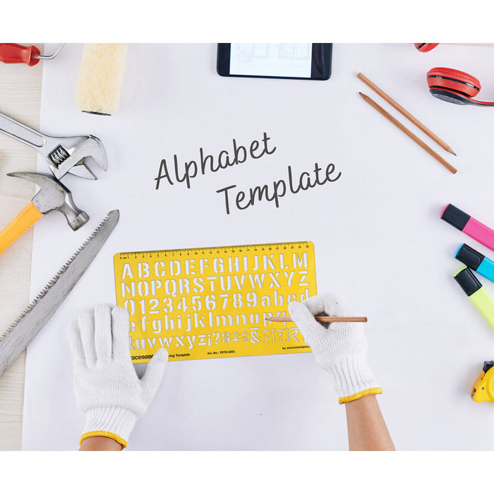 Upper and  Lower Case Alphabet Lettering Template Drafting Tools English Alphabet Letter Stencils