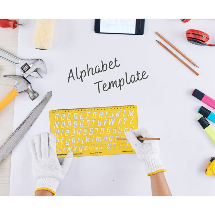 Lettering Template Drafting Tools Alphabet Lettering Stencils English Upper and  Lower Case