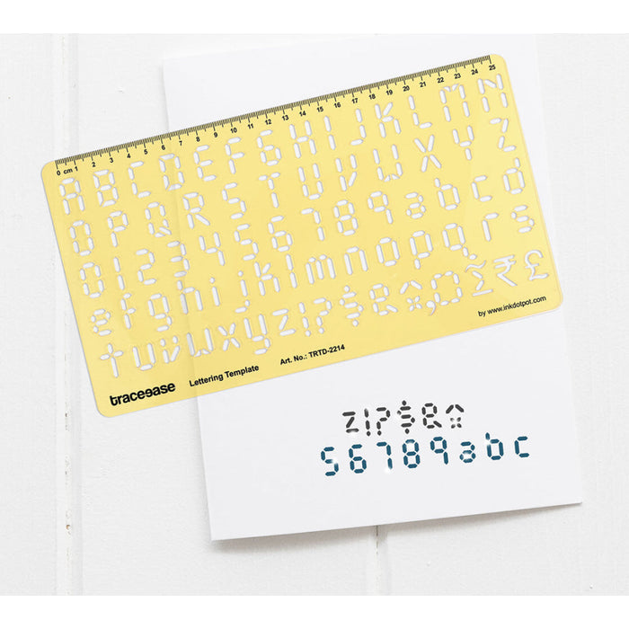 Lettering Template Drafting Tool  Upper Case Lower Case Numbers English Alphabet Letter Stencils