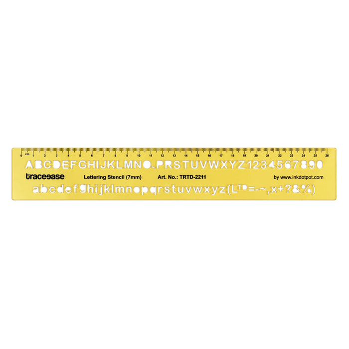 Upper Case Lower Case Numbers Lettering Template Drafting Tools Alphabet Stencils 7mm Alphabet Size