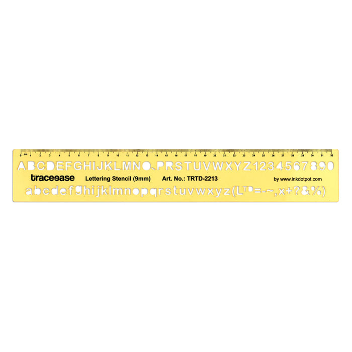 Upper Case Lower Case Numbers Small Lettering Template Drafting Tools Alphabet Stencils Ruler 9mm Alphabet Size