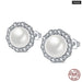 Earrings For Women Silver 925 Fashion Shell Pearl Cubic