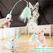 Easy Operation Leak Food Cat Feather Interactive Indoor Bell