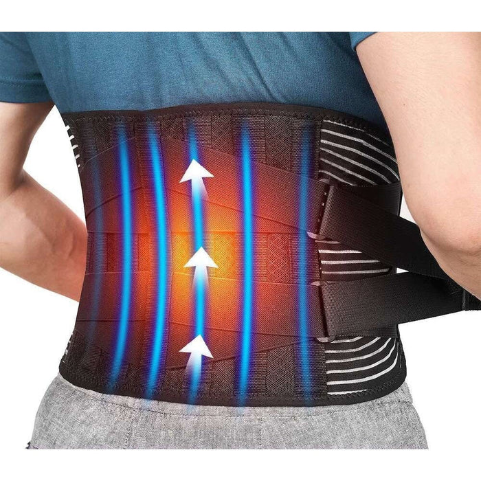 Elastic Breathable Double Compression Waist Support Weightlifting Belt for Men Women