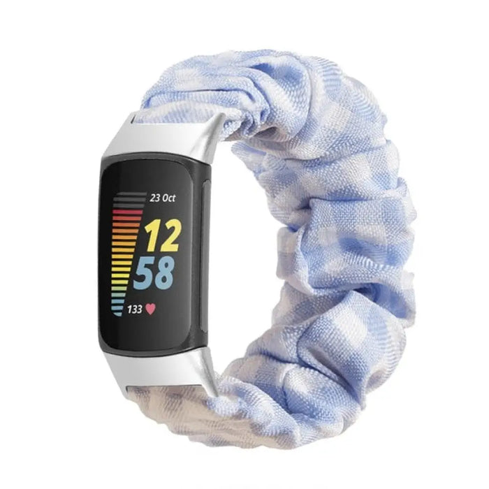 Elastic Fabric Scrunchies Buckle Strap Band For Fitbit