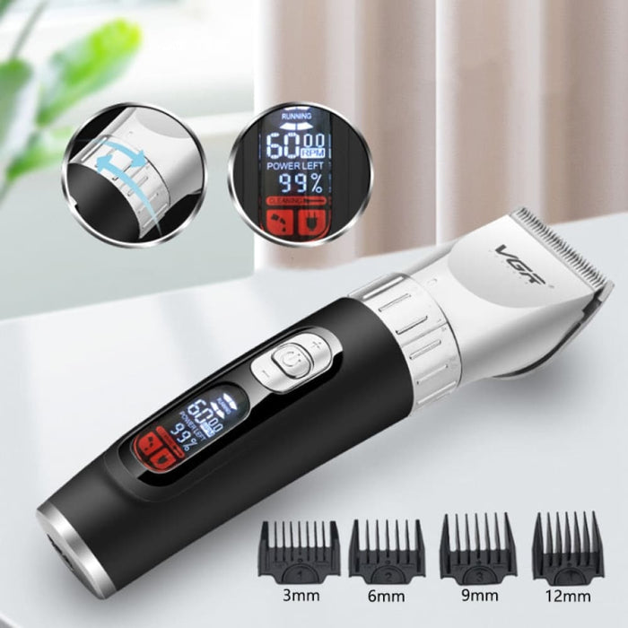 Electric Rechargeable Cordless 5-Speed Beard Hair Trimmer For Men