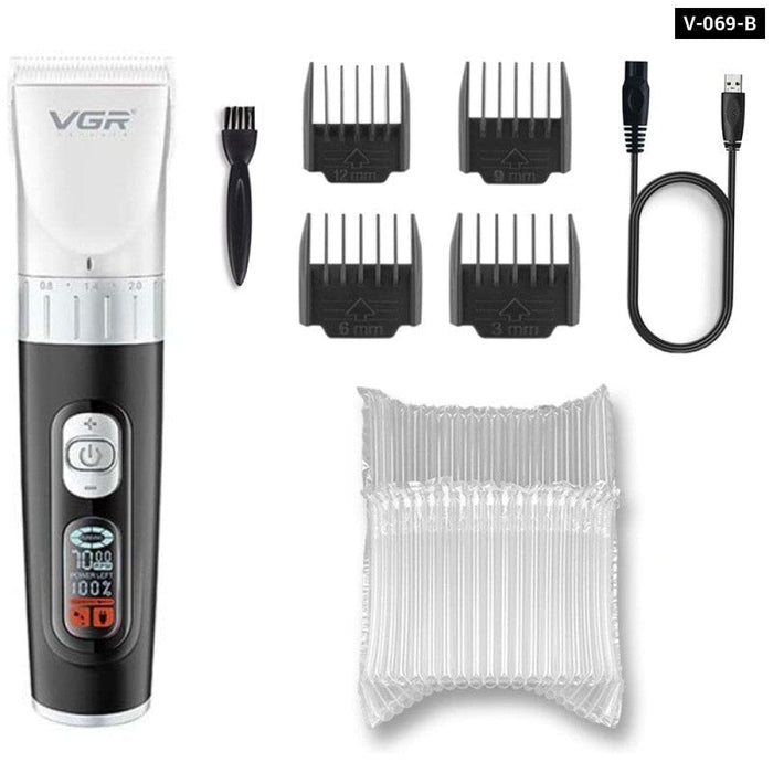 Electric Rechargeable Cordless 5-Speed Beard Hair Trimmer For Men