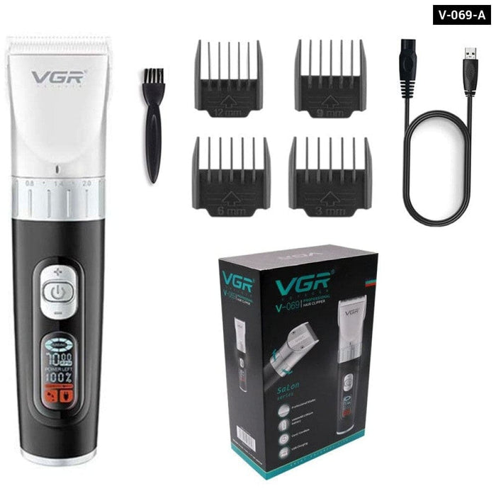 Electric Rechargeable Cordless 5-Speed Beard Hair Trimmer For Men