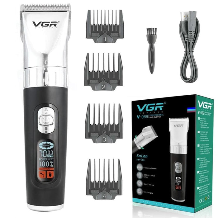 Electric Rechargeable Cordless 5-Speed Beard Hair Trimmer For Men