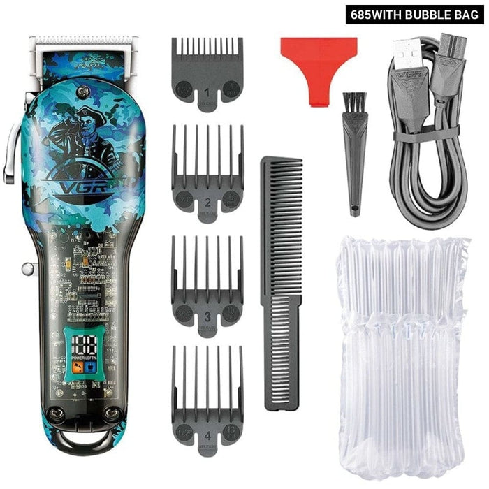 Electric Rechargeable Cordless Transparent Hair Cut Trimmer For Men