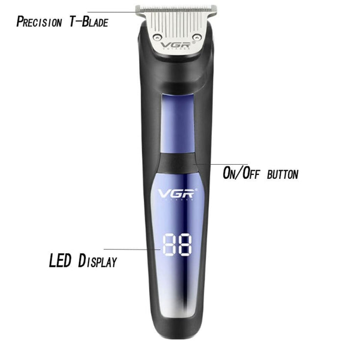 Electric Rechargeable Led Hair Cutting Trimmer For Men