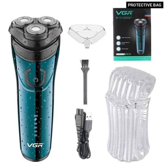 Electric Usb Rechargeable Waterproof Shaving Razor For Men