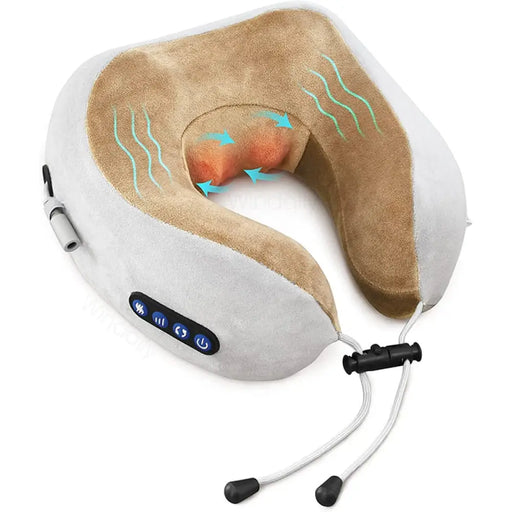 Electric u Shaped Neck Massager Pillow With Heat Vibration