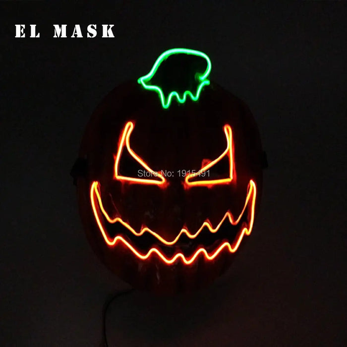 Fashion Carnival Neon Led Mask Halloween El Cold Horror