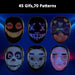 Fashion Led Luminous Face Changing Mask Diy Pattern