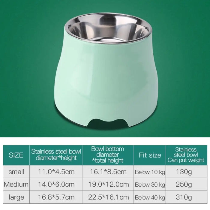 Pet Feeding Bowls Dog Food Water Feeder Stainless Steel