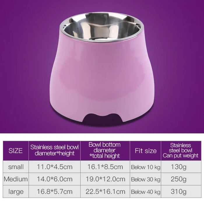 Pet Feeding Bowls Dog Food Water Feeder Stainless Steel