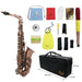 Eb E-flat Alto Saxophone Sax Red Bronze Bend Abalone Shell