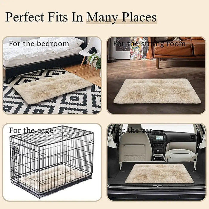 Fluffy Calming Waterproof Anti-slip Pet Mat For Large