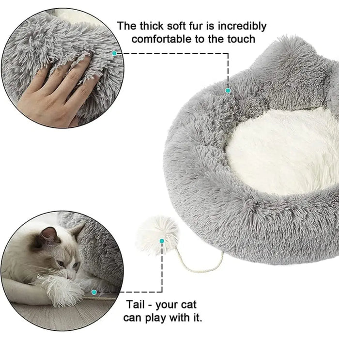 Fluffy Warm Anti Anxiety Washable Anti-slip Pet Bed