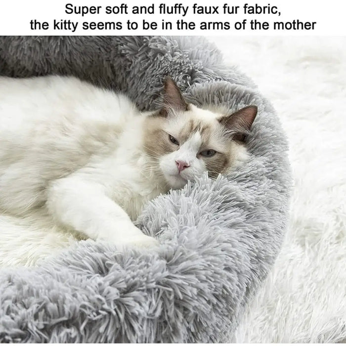 Fluffy Warm Anti Anxiety Washable Anti-slip Pet Bed