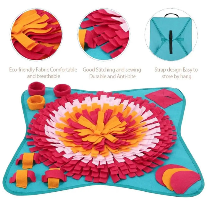 Foldable Non-toxic Foraging Skills Dog Snuffle Mat Training