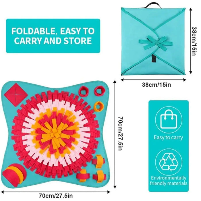 Foldable Non-toxic Foraging Skills Dog Snuffle Mat Training