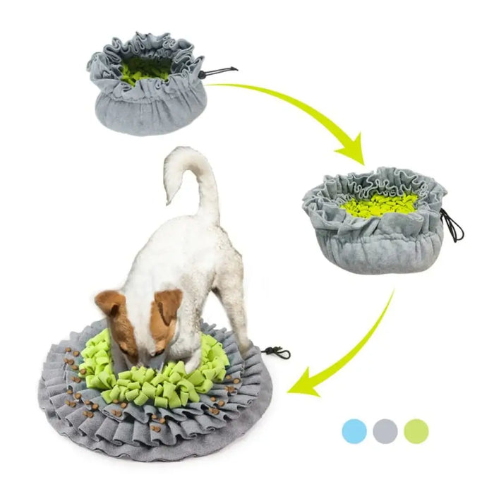 Foldable Non-toxic Slow Feeder Snuffle Puzzle Mat For Dog