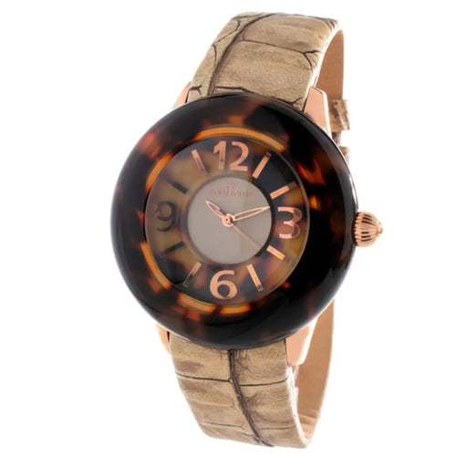 Folli Follie Wf8r034ssi Ladies Quartz Watch Brown 45mm