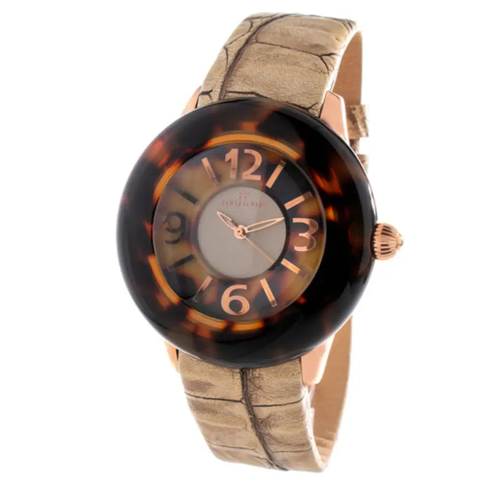 Folli Follie Wf8r034ssi Ladies Quartz Watch Brown 45mm