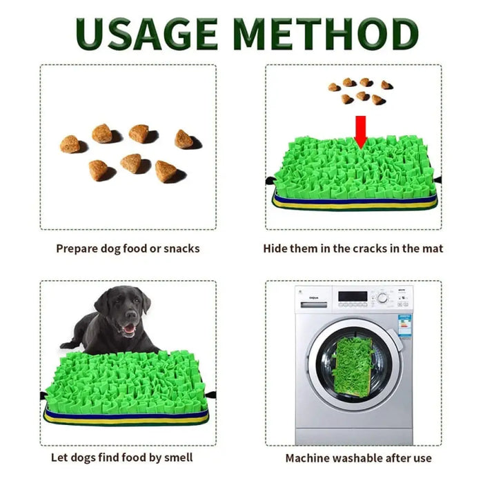 Eco-friendly Durable Slow Feeding Dog Puzzle Snuffle Mat For