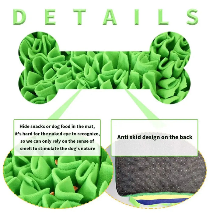 Eco-friendly Durable Slow Feeding Dog Puzzle Snuffle Mat For