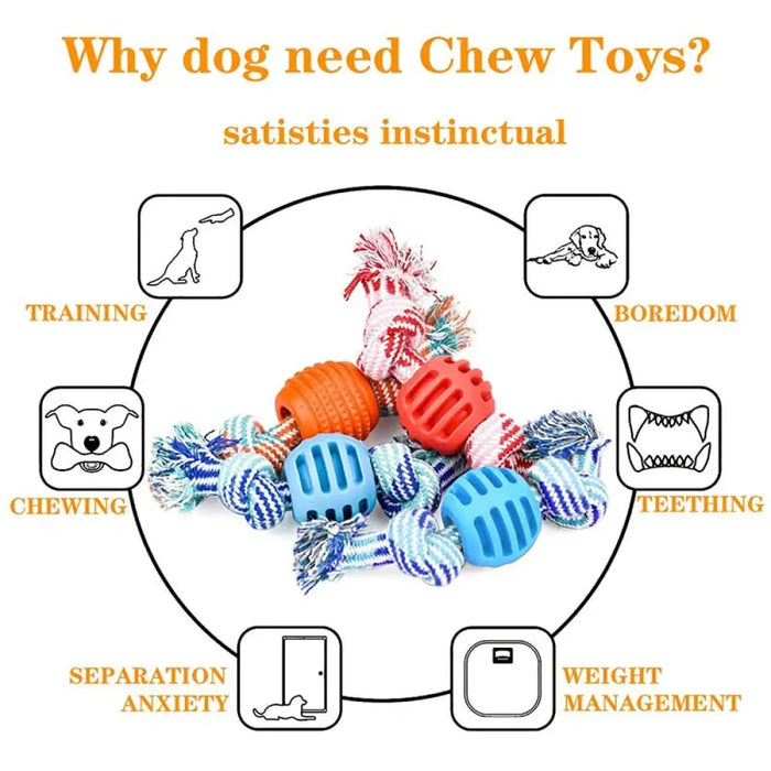 Eco-friendly Quality Pet Rope Chew Ball Toys For Puppies