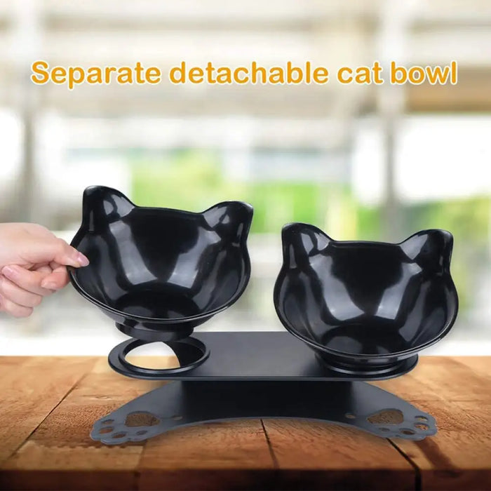 Eco-friendly Tilted Removable Food Water Pet Feeder Bowls