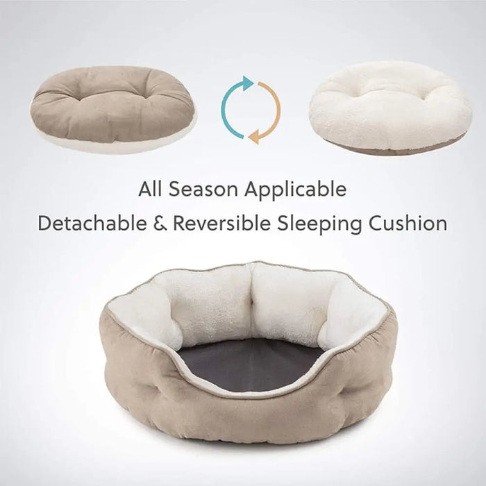 Eco-friendly Washable Slip-resistant Soft Pet Round Cushion