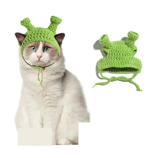 Frog Shape Puppy Hat Adorable Costume Handmade Knitted