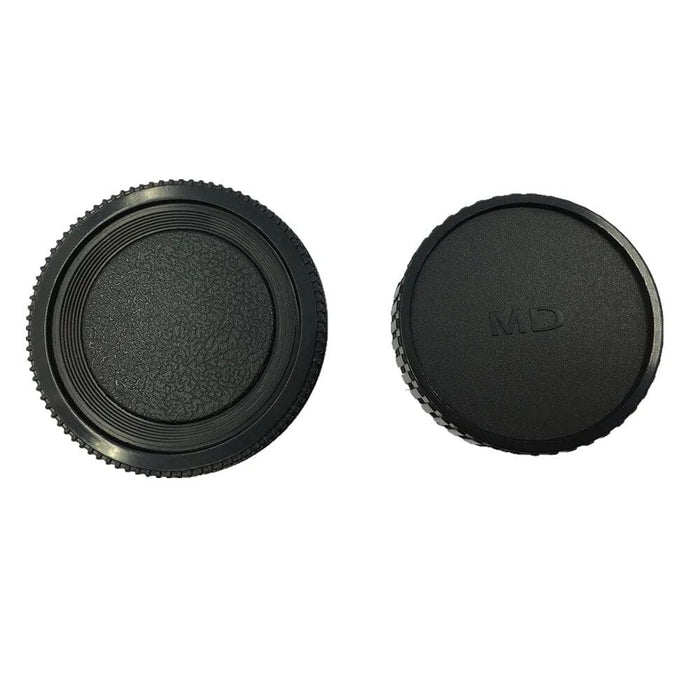 MD Front Body Cap+Rear Lens Cap Set for Minolta MD MC Mount X-700 X570 X-370 XD XD-7 XD-11 XG XG-7 SR-T 101 X-1 SR-1 SR-2