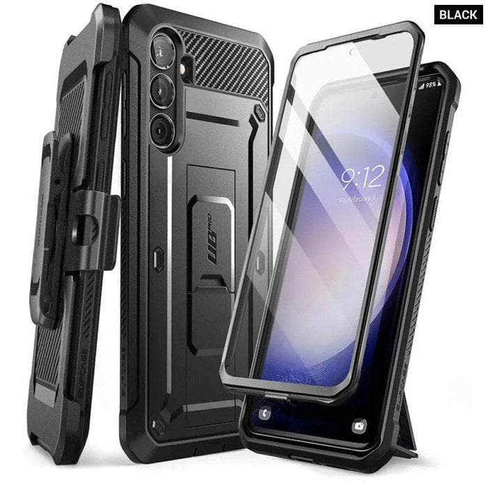 Full-Body Dual Layer Rugged Case With Built-in Screen Protector & Kickstand For Samsung Galaxy S23 FE (2023)