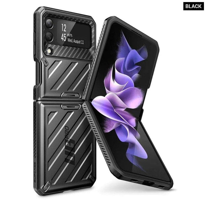 Full-Body Dual Layer Rugged Protective Case with Holster For Samsung Galaxy Z Flip 3 (2021 Release)