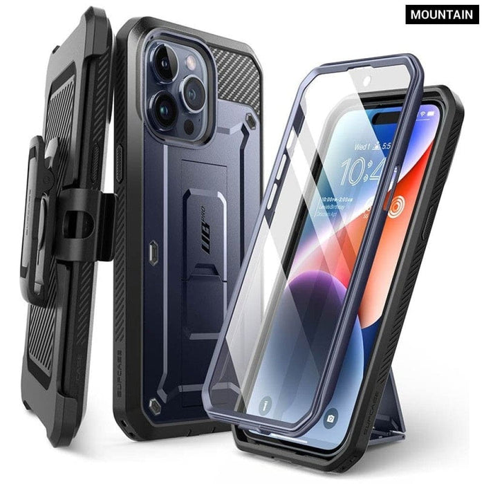 Full-Body Heavy Duty Rugged Case with Built-in Screen Protector For iPhone 15 Pro