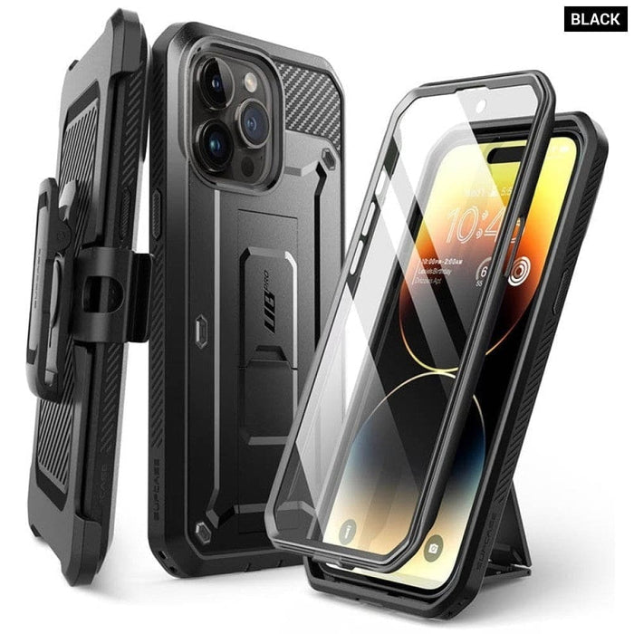 Full-Body Heavy Duty Rugged Case with Built-in Screen Protector For iPhone 15 Pro