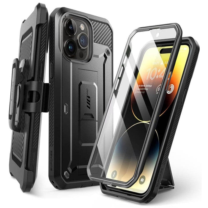 Full-Body Heavy Duty Rugged Case with Built-in Screen Protector For iPhone 15 Pro