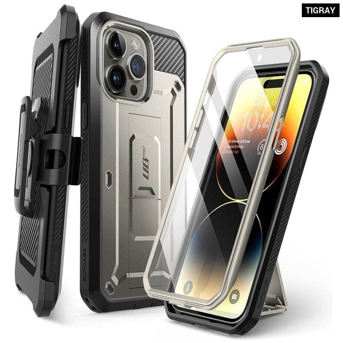 Full-Body Heavy Duty Rugged Case with Built-in Screen Protector For iPhone 15 Pro Max