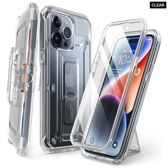 Full-Body Heavy Duty Rugged Case with Built-in Screen Protector For iPhone 15 Pro Max