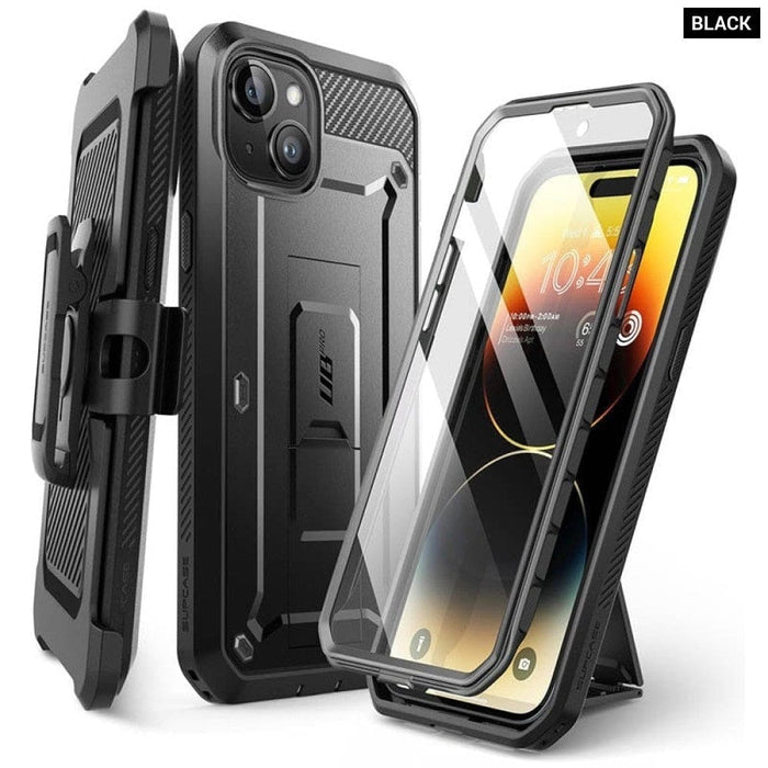 Full-Body Heavy Duty Rugged Case with Built-in Screen Protector For iPhone 15 Plus