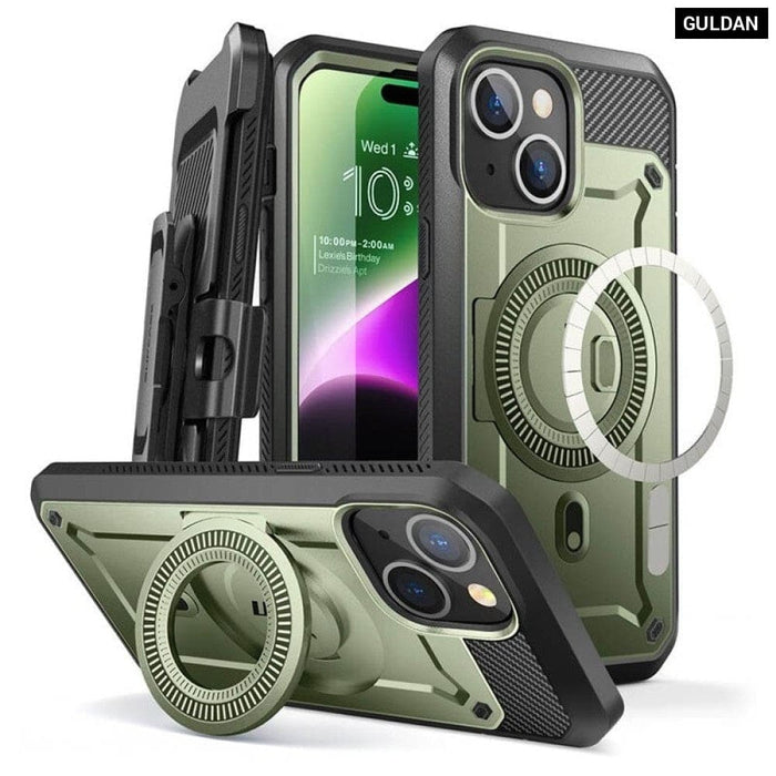 UB Pro Mag Full Body Rugged Case with Built-in Screen Protector For iPhone 15