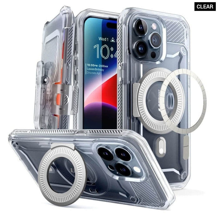 Full Body Rugged Case with Built-in Screen Protector For iPhone 15 Pro