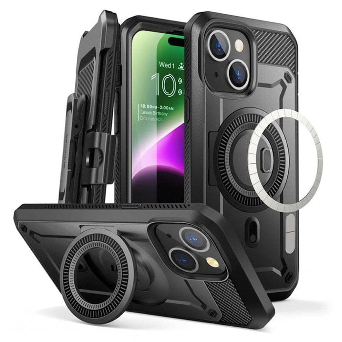 UB Pro Mag Full Body Rugged Case with Built-in Screen Protector For iPhone 15