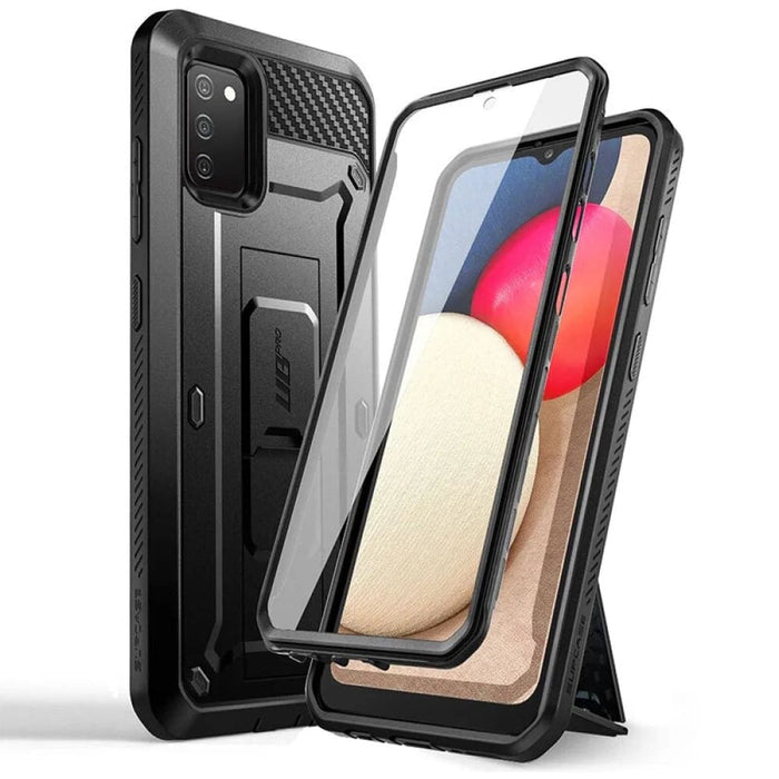 Full-Body Rugged Holster Case Cover with Built-in Screen Protector For Samsung Galaxy A02s (2021 Release)